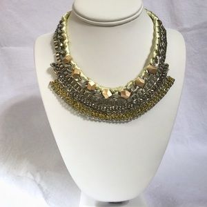 White Plum statement necklace - 16” to 19”